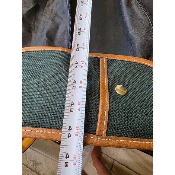 La Valege Garment Bag Luggage Leather Trimmed 22 x 22 Green - Picture 5 of 16